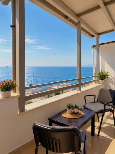 Apartament 1+1 me pamje nga deti